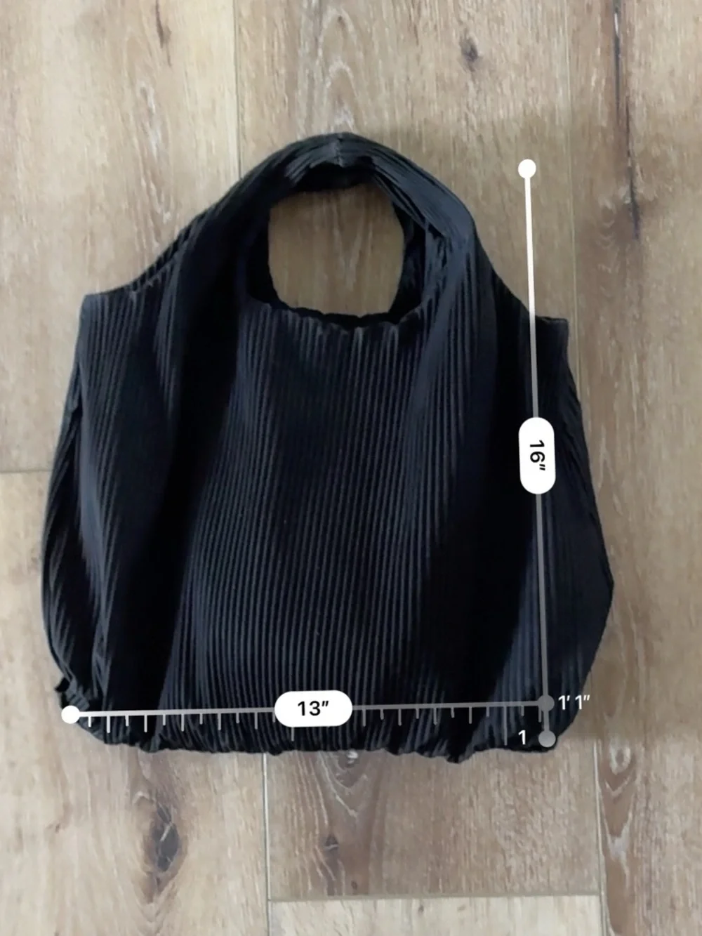 COS | Black Pleated Women's Tote Bag